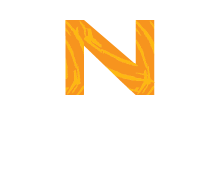 letter N with abstract pattern in it