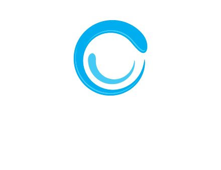 Letter o made of waves logo