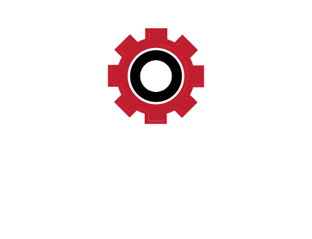 Letter o inside the gear logo