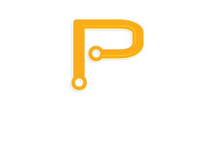 letter p forming technology cables logo