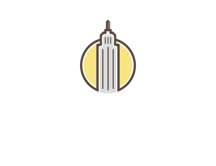 circle and empire state building logo