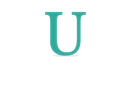 letter u with sewing logo