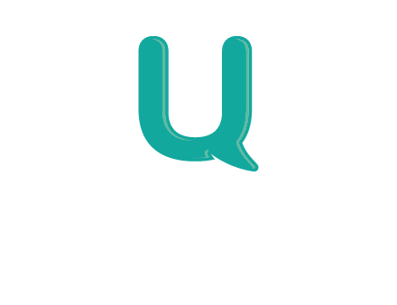 Letter u with chat bubble logo