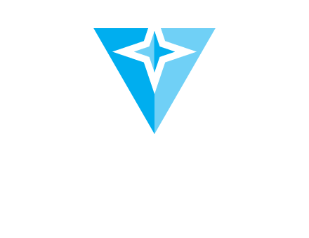 Letter v with star logo