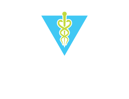 caduceus in triangle logo