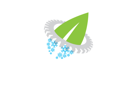 leaf and snowflake logo