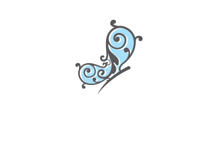 ornamental butterfly logo