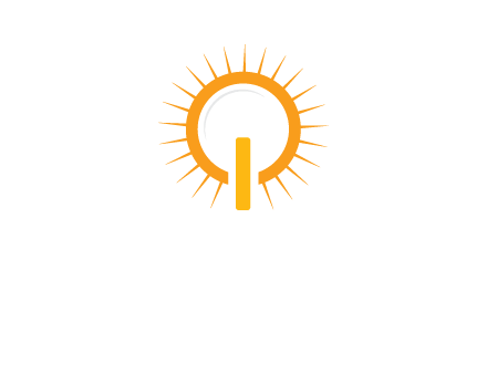 sun and bulb graphic