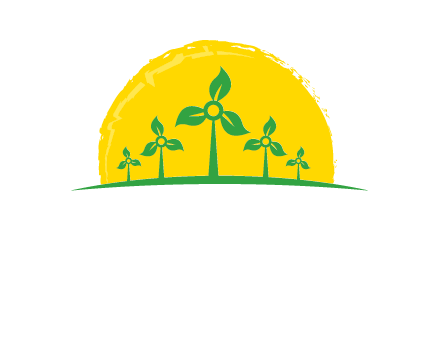 leaves wind turbine logo