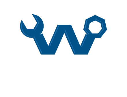 letter w wrench logo