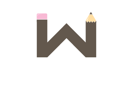 letter W pencil logo