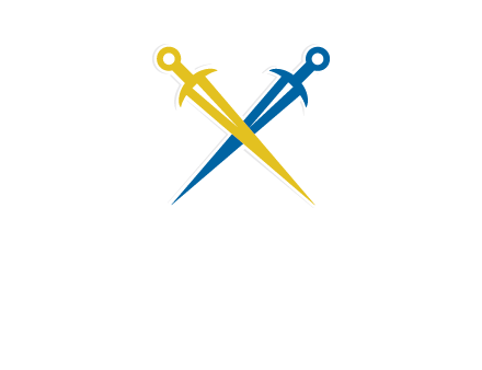 swords in letter X logo