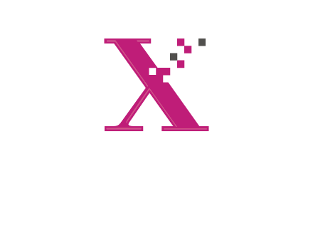 letter x pixels logo