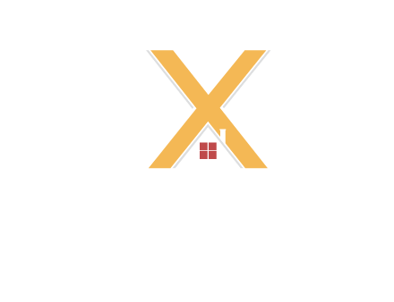 letter x house logo