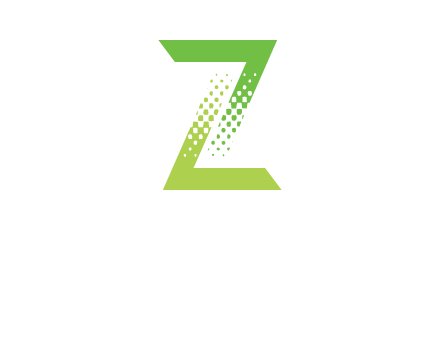 halftone letter z logo