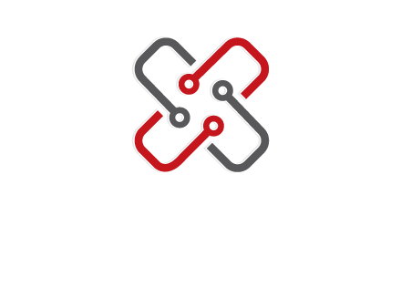 letter x circuit logo