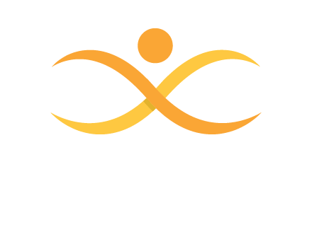 abstract letter X person logo