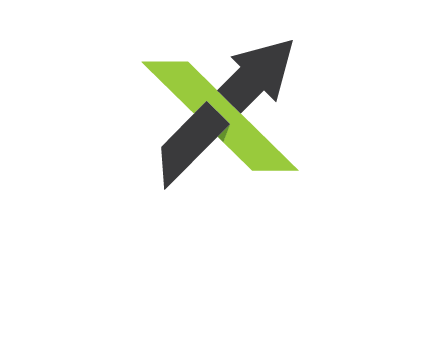 letter x arrow logo