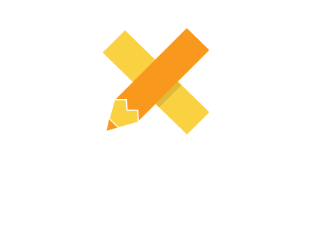 letter x pencil logo