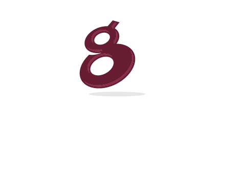 Letter G like number eight logo