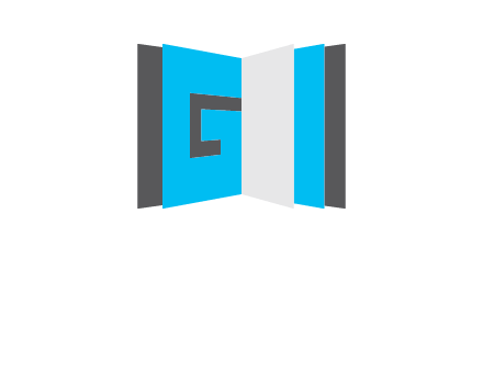 Letter G in book logo