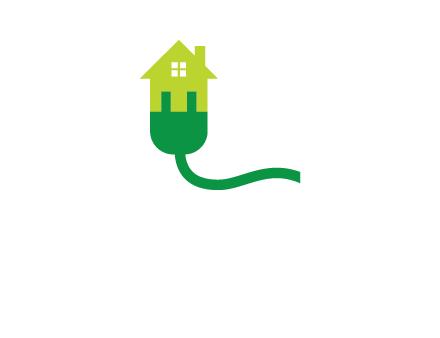 eco house with plug logo