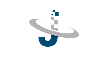 letter j pixels logo