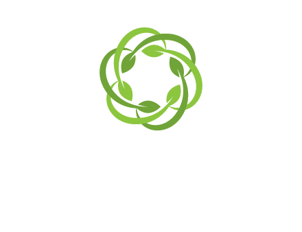 leaf swoosh rotation logo