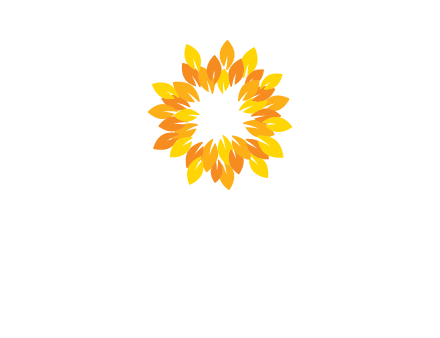 flower around sun logo