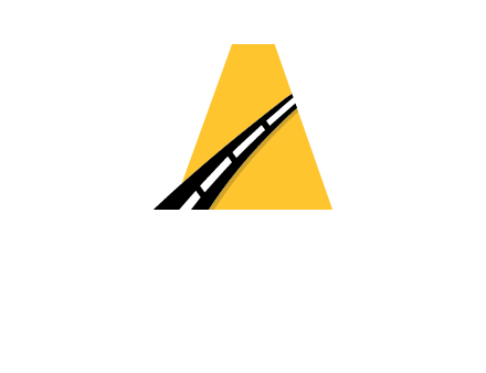 letter A road logo