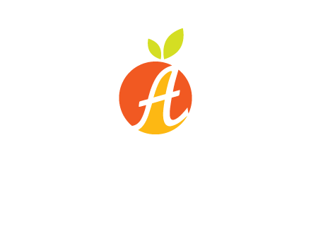 letter A in fruit logo