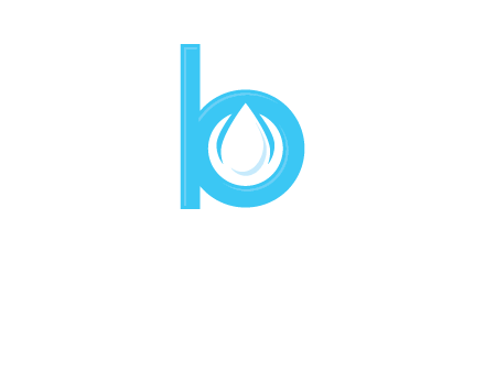 letter b drop logo