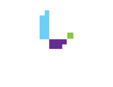 pixelated letter L