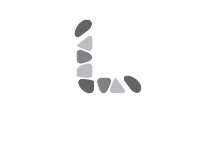 letter L made of stone logo