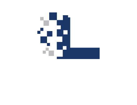 pixels letter L logo