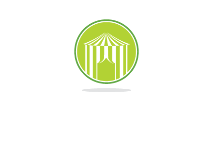 circus tent in circle logo