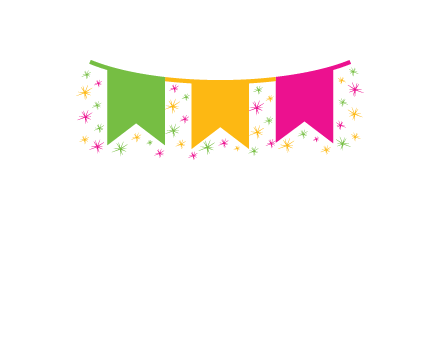 party celebration flag logo