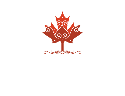 design on maple leaf logo