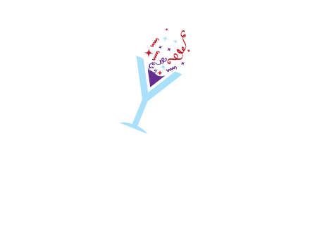 letter y martini glass logo