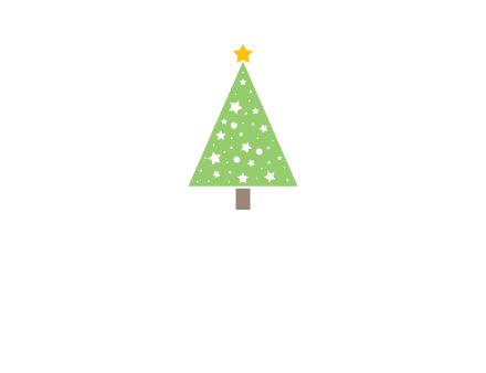 christmas tree with stars logo