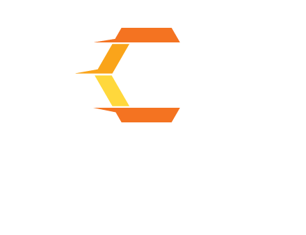 fast polygonal letter C logo