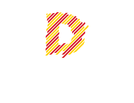 letter D stripes logo