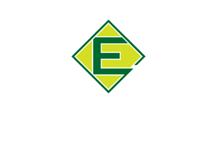 letter e in square logo