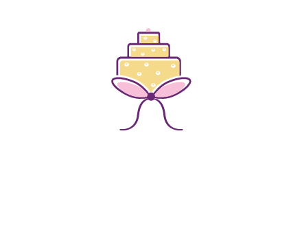 cake with bow logo