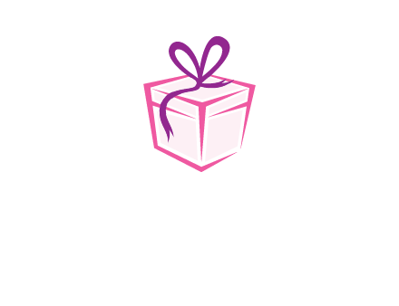 line art gift box logo