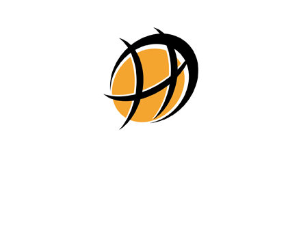 abstract basketball letter h logo