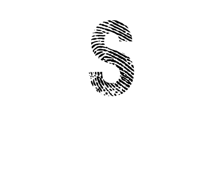 fingerprint letter s logo