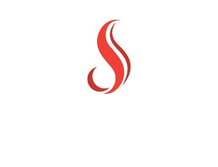 flame in Letter s shape logo