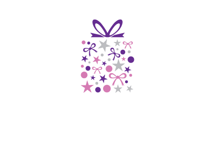 ribbons and stars gift box logo