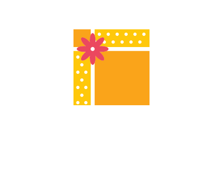 gift box with flower logo